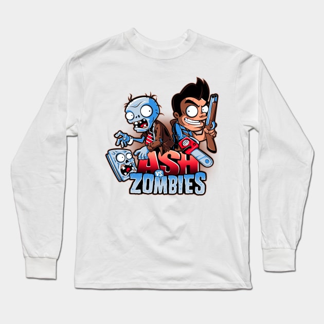 Ash vs Zombies Long Sleeve T-Shirt by JayHai